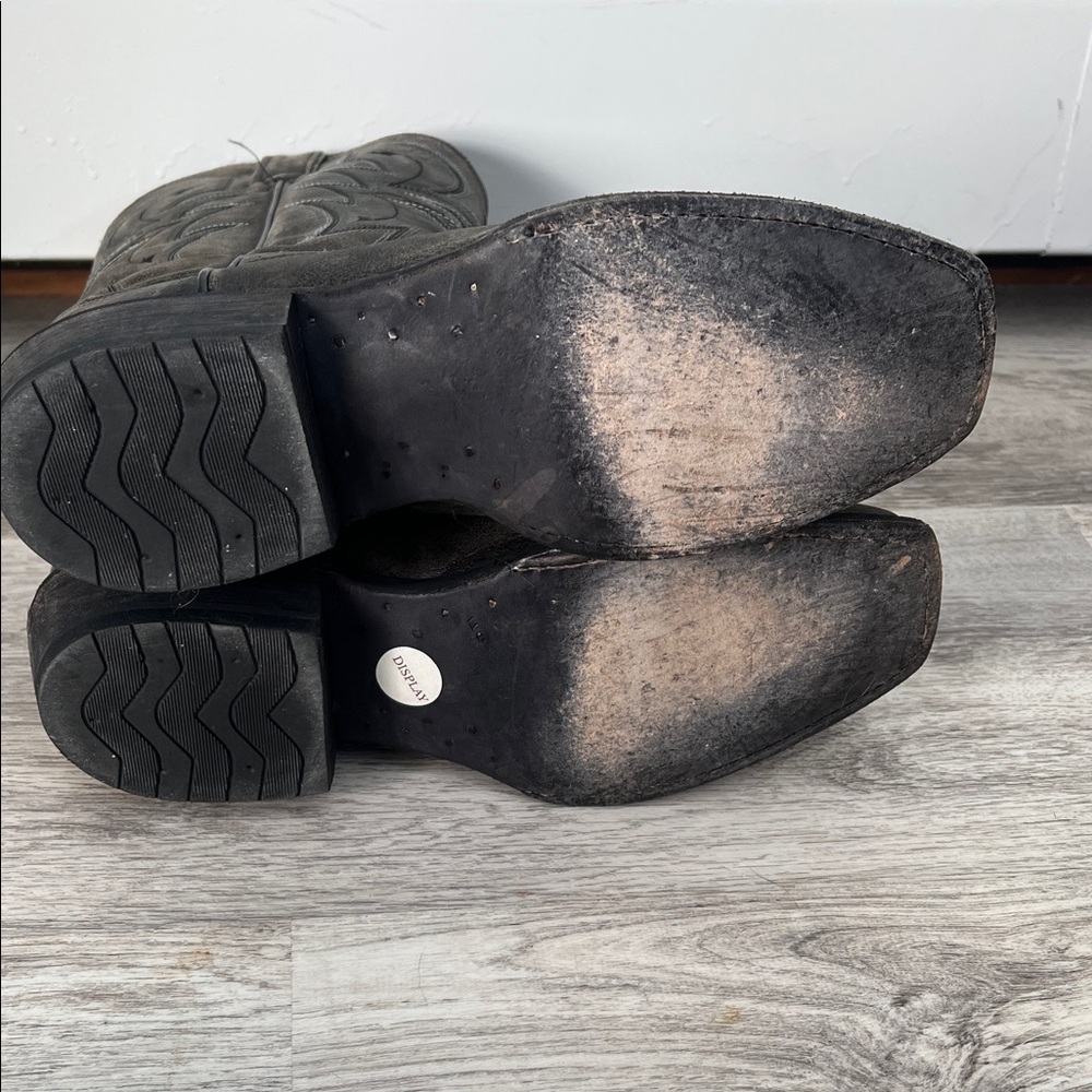 Moonshine Men's Rustic Western Boots - Charcoal - Picture 6 of 9